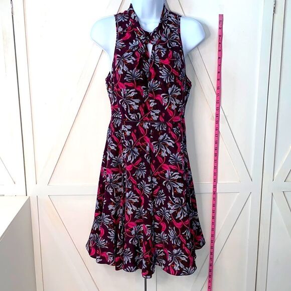 Rebecca Taylor Mystic Garden Sleeveless Silk Dress High Neck Floral Size Small - Picture 12 of 16